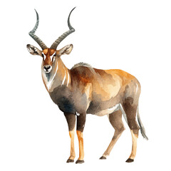 Antelope watercolor artwork, high-quality professional vector illustration isolated on a white background. © Cooper