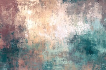 Obraz premium Abstract painting with textured brushstrokes in muted tones