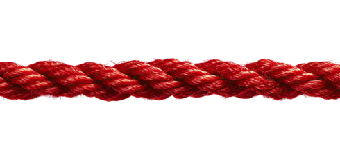 Close-up of a vibrant red rope