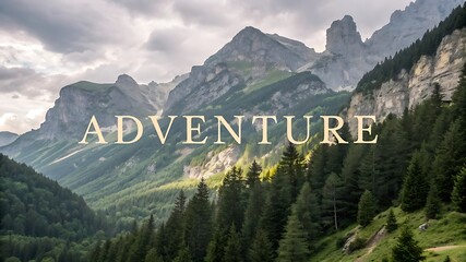 Majestic mountain peaks under a dramatic sky inspiring adventure