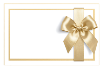 Elegant gold ribbon and frame for card background