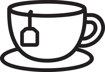 Enjoy a soothing cup of tea with this modern line art illustration, perfect for wellness brands and promoting relaxation in your lifestyle designs