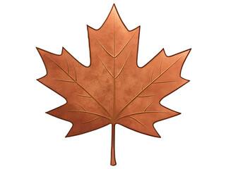 Vintage faded brown maple leaf design