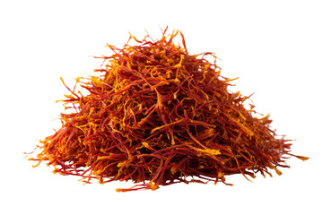 Fototapeta premium Pile of vibrant orange-red threads