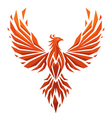 Fototapeta premium Geometric Phoenix Rising Vector