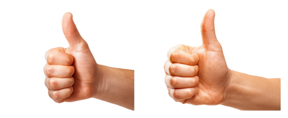 Two hands displaying thumbs up gestures (1)