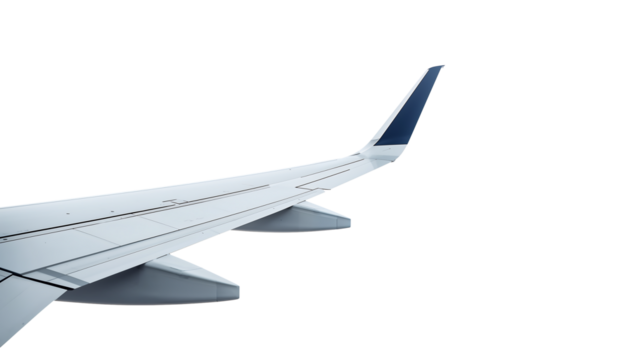 Airplane wing view from inside the plane with black background concept for travel business and aviation design background