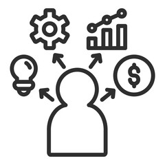 Entrepreneur Icon Single Vector Collection 