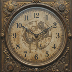 10시 10분을 가리키고 있는 괘종시계를 확대한 사진