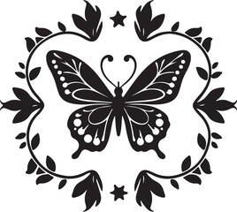 Butterfly Wreath Clipart Bundle