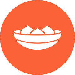 vector illustration of a plate with a tomato