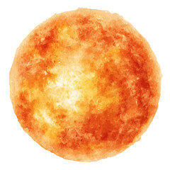 Solar Flare watercolor artwork, high-quality professional vector illustration isolated on a white background.