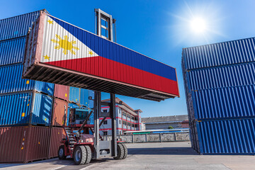 Products shipping cargo goods with Philippines flag for import export business from Philippines country