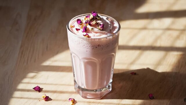 gulab shake or rose falooda indian drink video