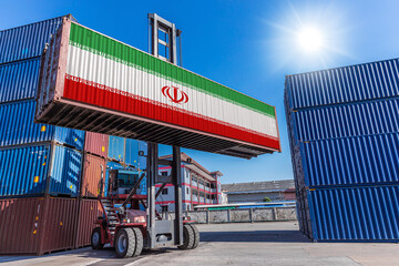 Products shipping cargo goods with Iran flag for import export business from Iran country