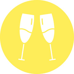 champagne glasses vector