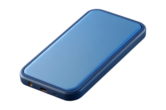 Modern 3d smartphone device render isolated isolated on transparent background