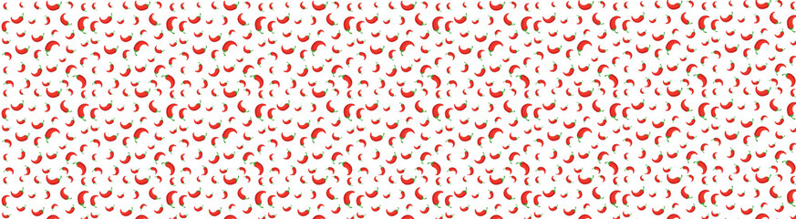 Hot Red Pepper Pattern for Wallpaper or Fabric Design