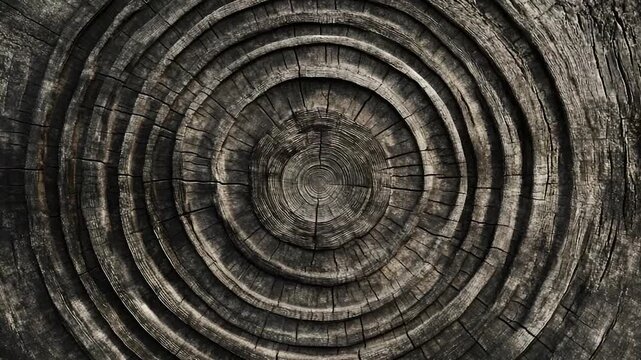 Close-up photo of a tree trunk showing growth rings