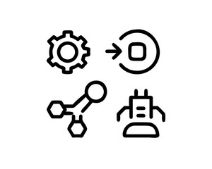 Machine learning process with gear and robot