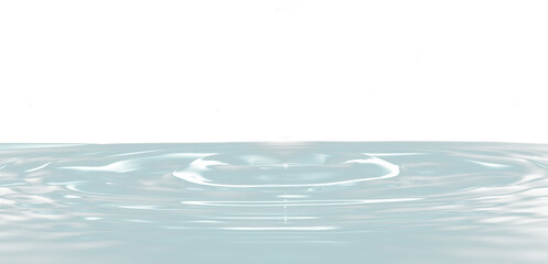 Water droplet impact, creating concentric ripples.
