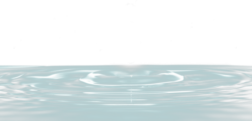 Water droplet impact, creating concentric ripples.