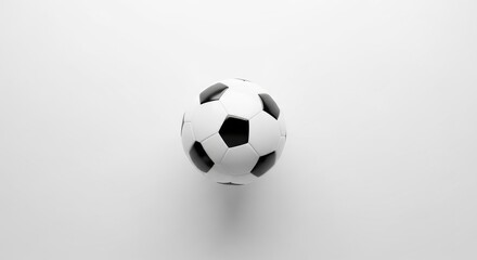 Fototapeta premium Classic Soccer Ball Isolated on Clean White Background Studio Shot