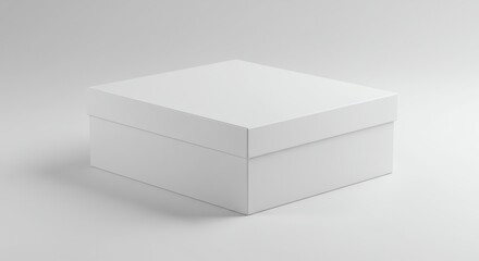 Fototapeta premium White square box with transparent background