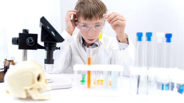 Boy Chemists in Chemical Laboratory - Powered by Adobe