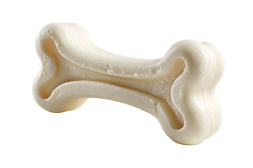 Fototapeta premium Creamy white dog bone treat, isolated