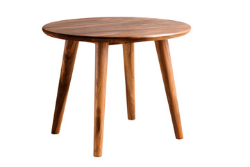 Minimalist round wooden side table