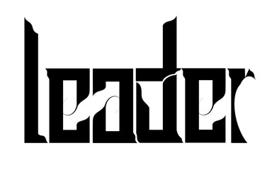 leader text icon without background