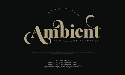 Luxury alphabet letters font. Typography elegant wedding classic lettering serif fonts decorative vintage retro concept. vector illustration

