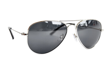 Silver aviator sunglasses