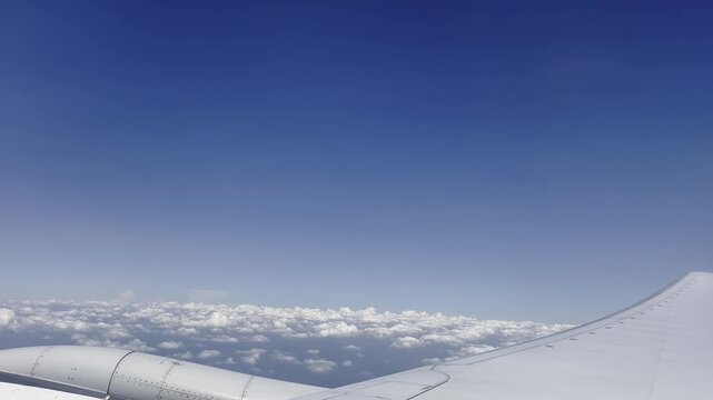 View from the airplane elluminator in flight