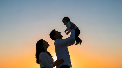 Lifted by Love – A Sunset Moment of Family Connection