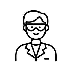 vector illustration of a scientist