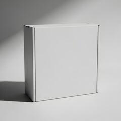 Single blank white box template mock up for product package design isolated on black