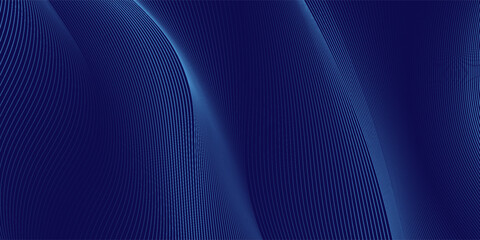 Abstract blue background with glowing curved lines. Shiny blue swirl curve lines design. Spiral lines. Geometric oval pattern. Futuristic technology concept. Vector Eps10