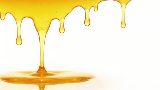 Edible oil flow splashing oil droplets