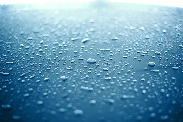 raining season. water rain drop moist in blur color tone, weather in rainy season