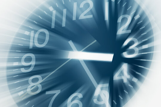 Fast speed times clock business working hours moving concept