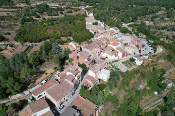 Aerial view of La Febr&oacute; village. Tarragona, Spain.