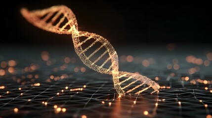 3D DNA Model Floating