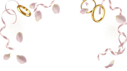 Wedding Rings and Rose Petals - A Symbol of Love and Commitment