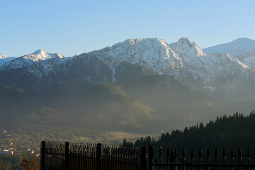 Giewont mountain in Tatra range in Poland.
