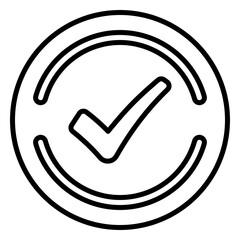 Passed icon. Quality approval. Verified product and tested confirmation collection.Line Icon