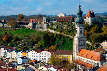 Fototapeta premium Town of Burghausen in Bavaria - Germany