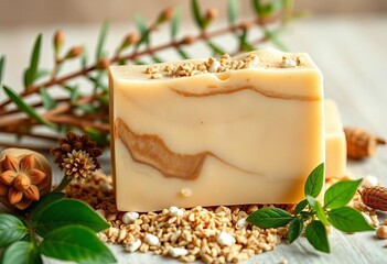 Luxurious handcrafted organic soap bar, natural ingredients,  cruelty-free,  skincare