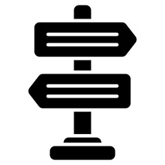 Fototapeta premium Panel direction icon. Road signboard. Route information and navigation panel collection.Glyph Icon